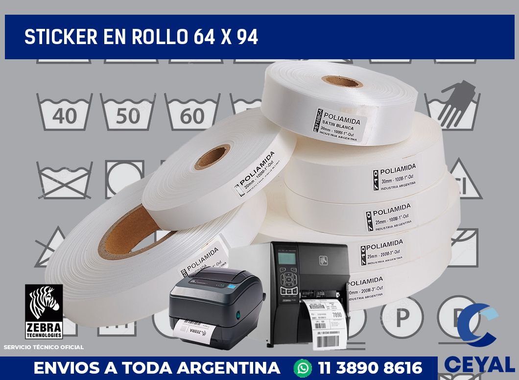 sticker en rollo 64 x 94