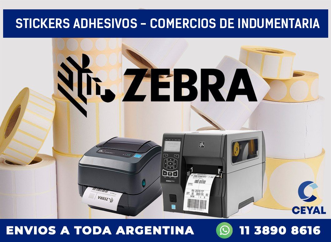 stickers adhesivos - Comercios de indumentaria