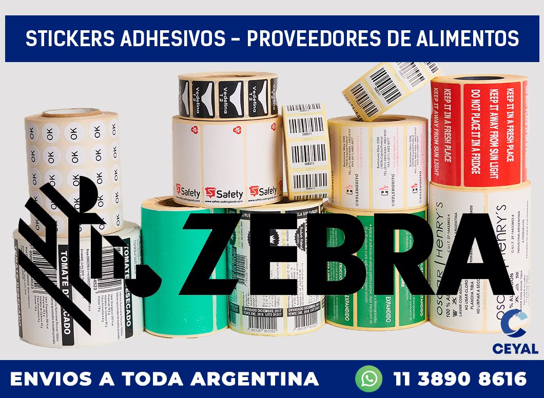 stickers adhesivos - proveedores de alimentos