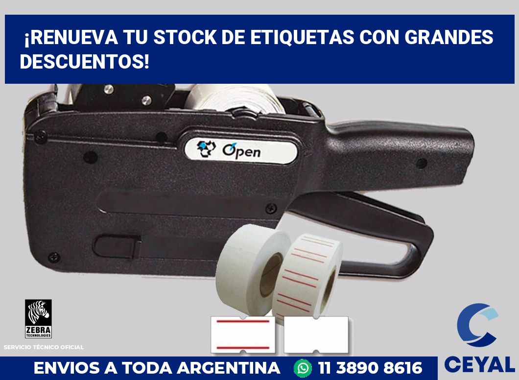 ¡Renueva tu Stock de Etiquetas con Grandes Descuentos!