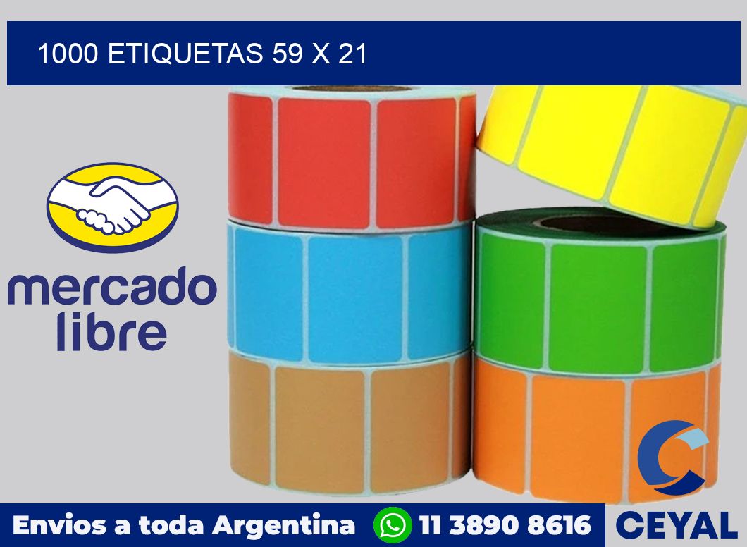 1000 etiquetas 59 x 21