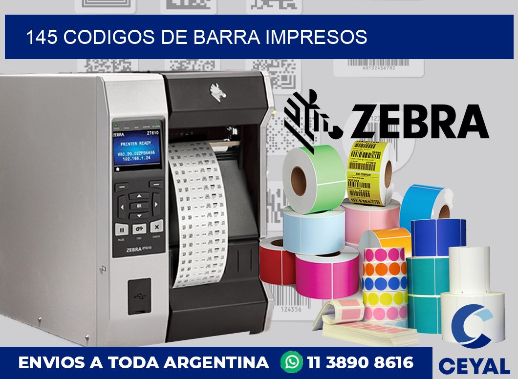 145 Codigos de barra impresos