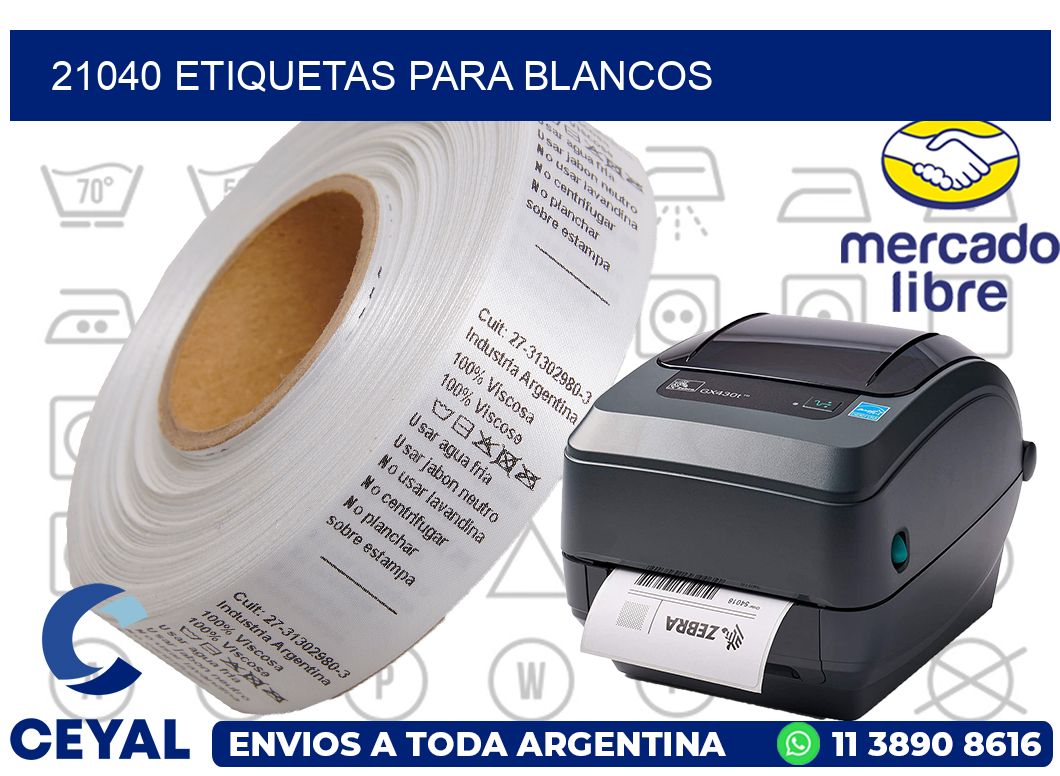21040 Etiquetas para blancos