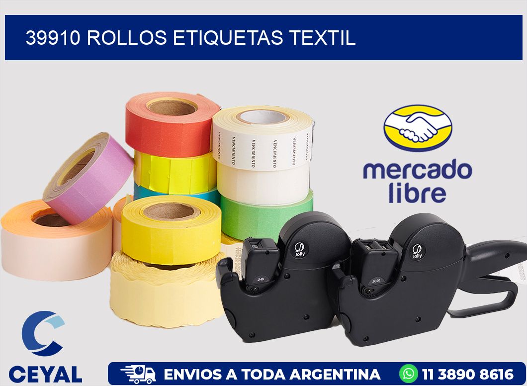 39910 rollos etiquetas textil