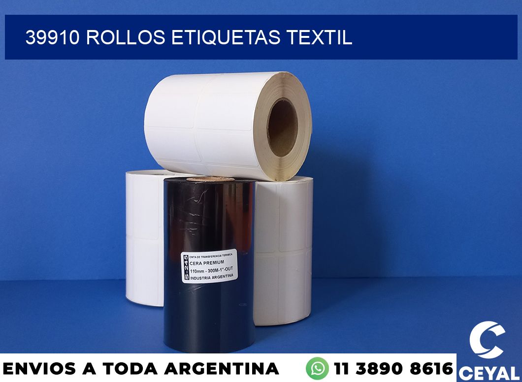 39910 rollos etiquetas textil