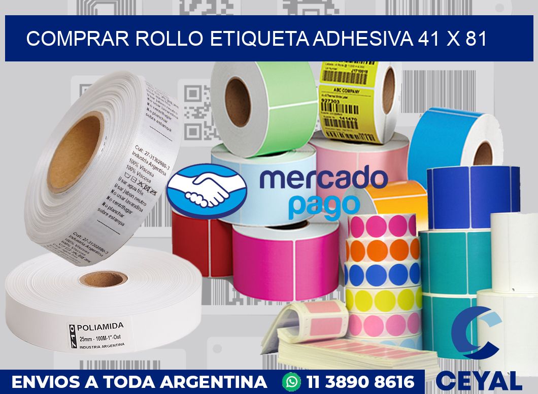 Comprar rollo etiqueta adhesiva 41 x 81