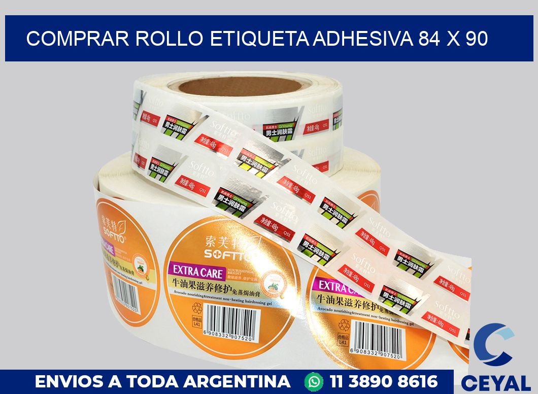 Comprar rollo etiqueta adhesiva 84 x 90
