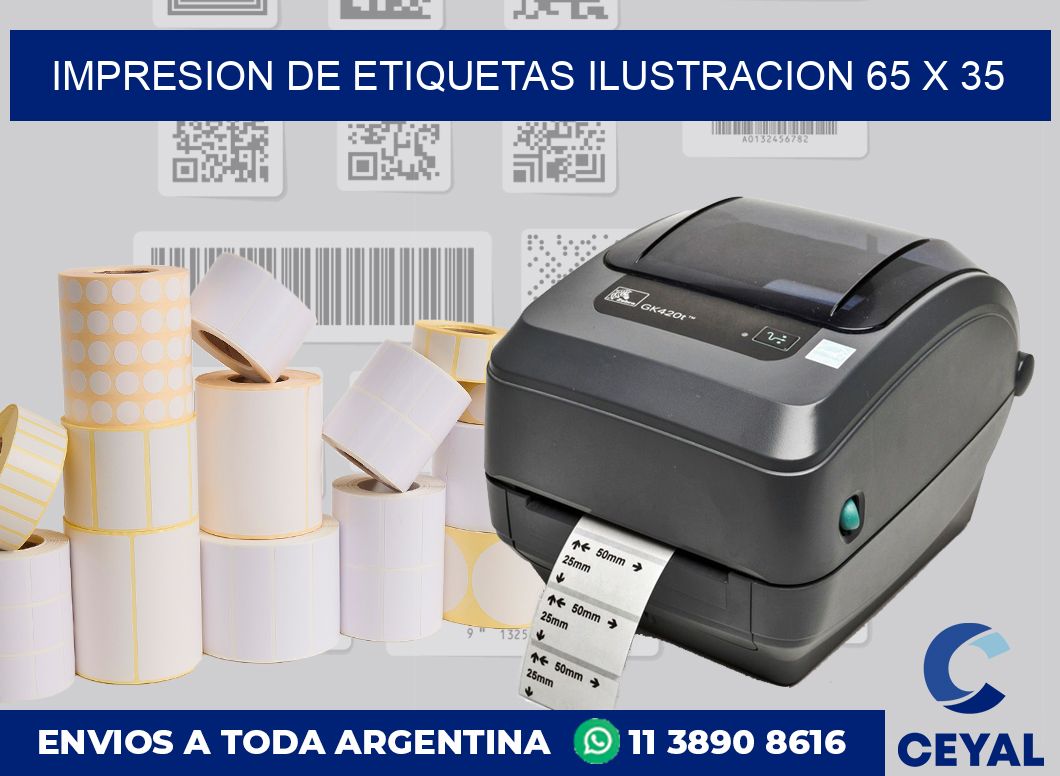 Impresion de etiquetas ilustracion 65 x 35