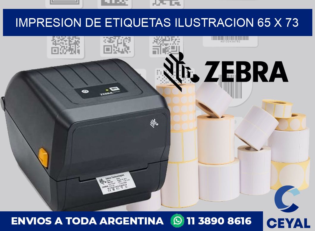 Impresion de etiquetas ilustracion 65 x 73