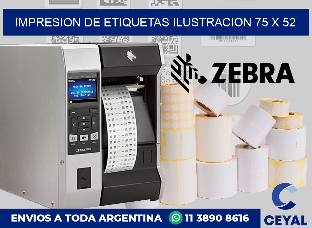 Impresion de etiquetas ilustracion 75 x 52