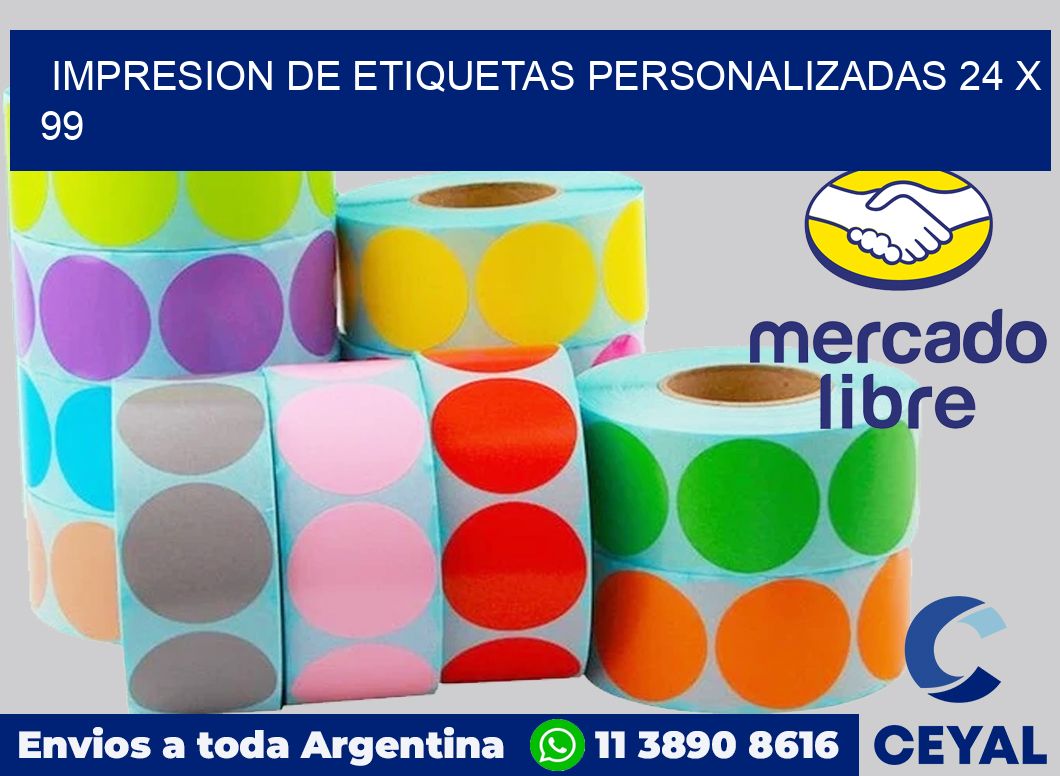 Impresion de etiquetas personalizadas 24 x 99