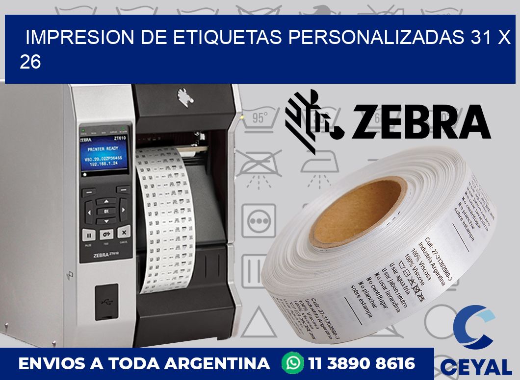 Impresion de etiquetas personalizadas 31 x 26