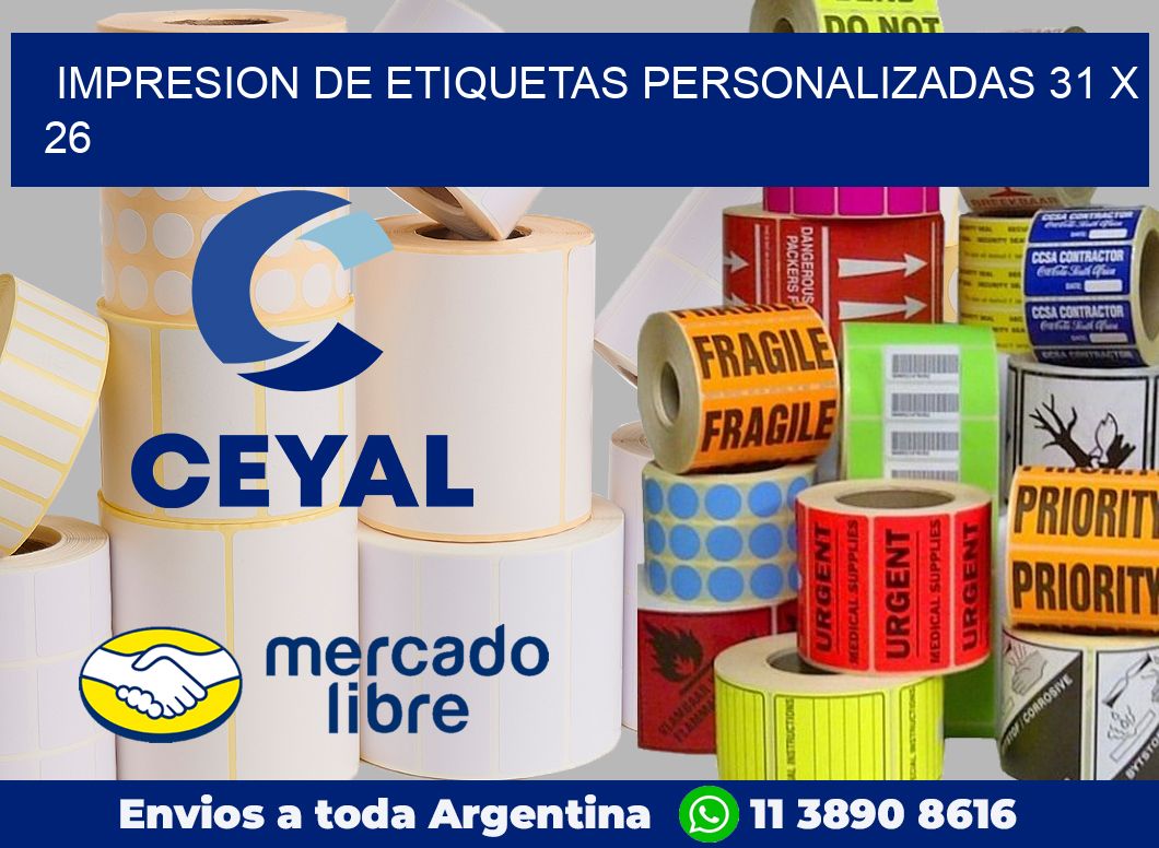 Impresion de etiquetas personalizadas 31 x 26