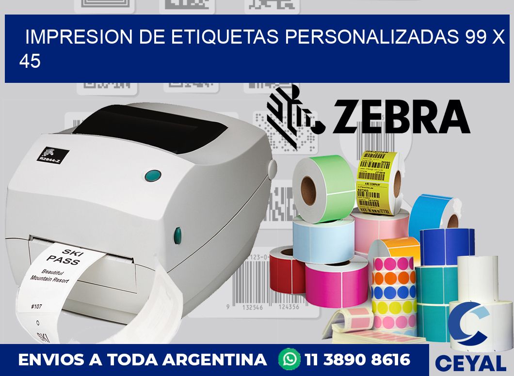 Impresion de etiquetas personalizadas 99 x 45