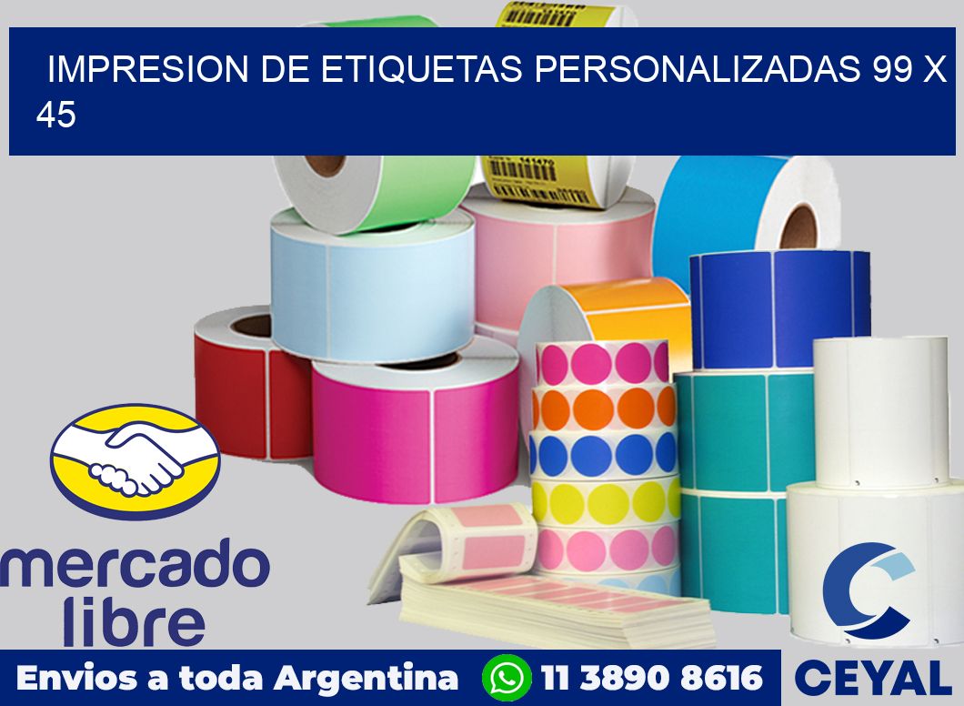Impresion de etiquetas personalizadas 99 x 45