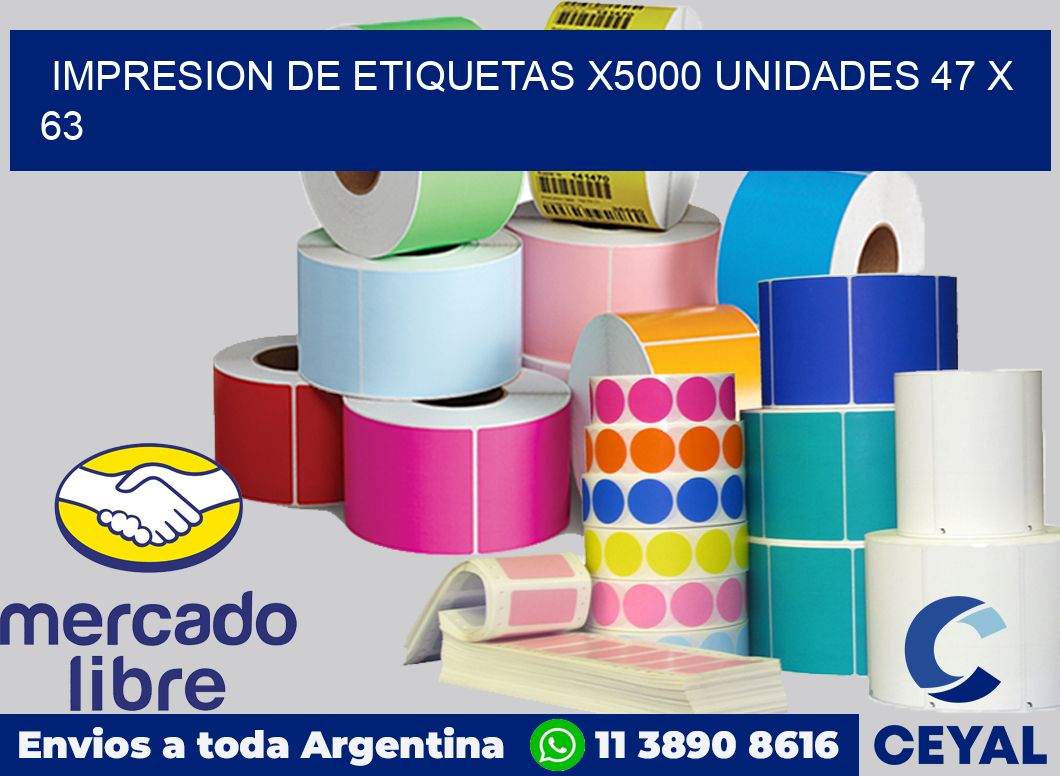 Impresion de etiquetas x5000 unidades 47 x 63