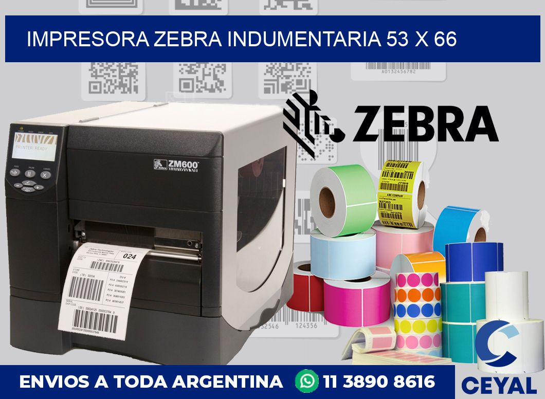 Impresora Zebra indumentaria 53 x 66