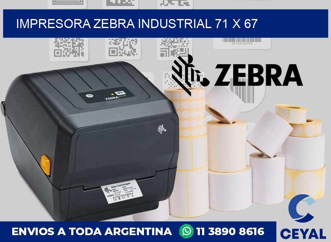 Impresora Zebra industrial 71 x 67