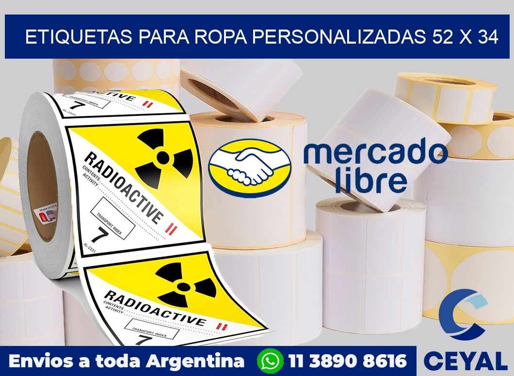 etiquetas para ropa personalizadas 52 x 34