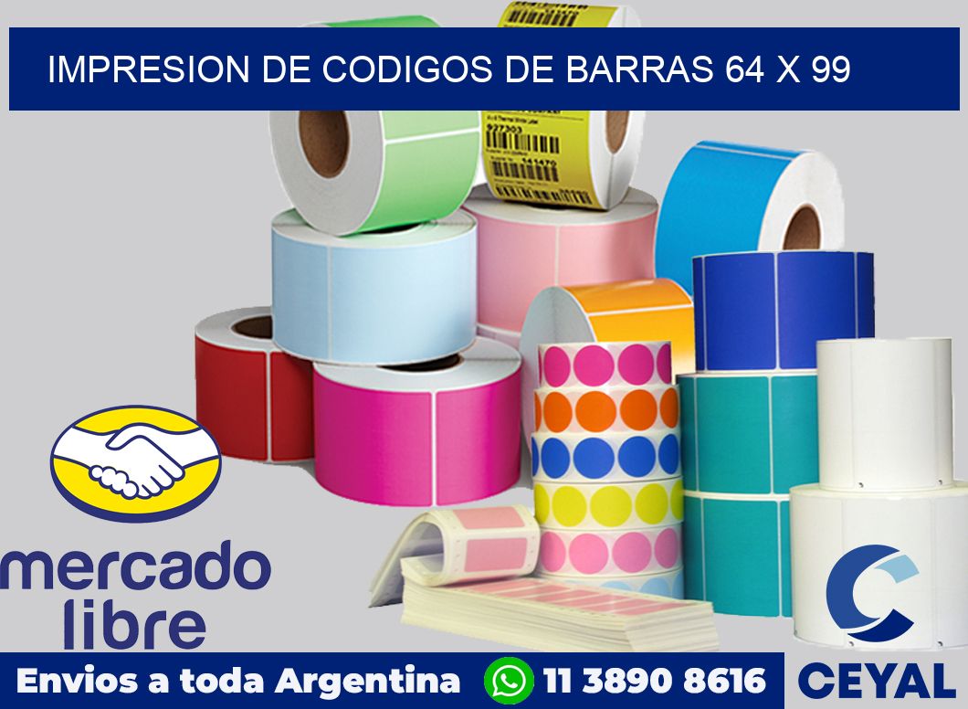 impresion de codigos de barras 64 x 99