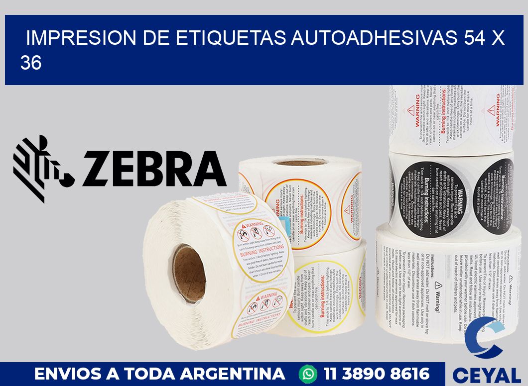 impresion de etiquetas autoadhesivas 54 x 36