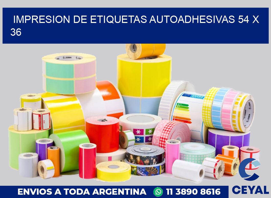 impresion de etiquetas autoadhesivas 54 x 36