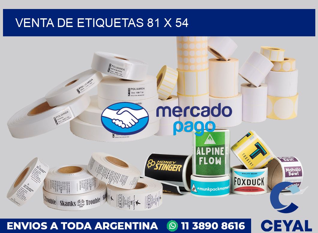 venta de etiquetas 81 x 54