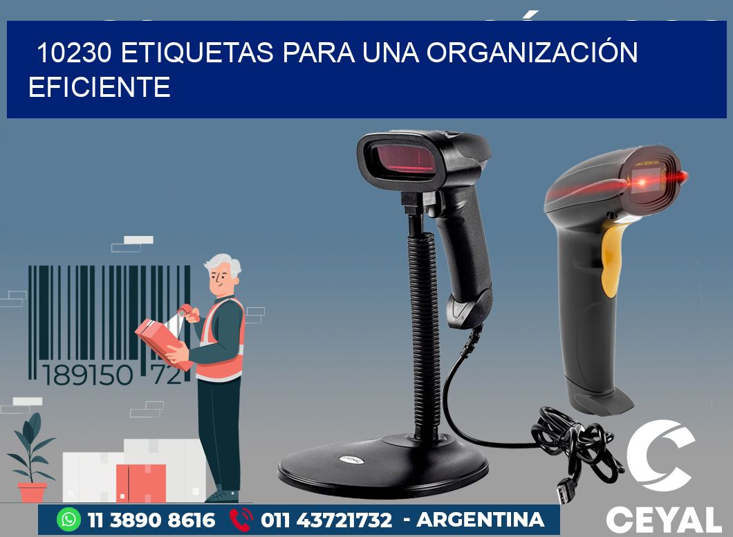 10230 ETIQUETAS PARA UNA ORGANIZACIÓN EFICIENTE