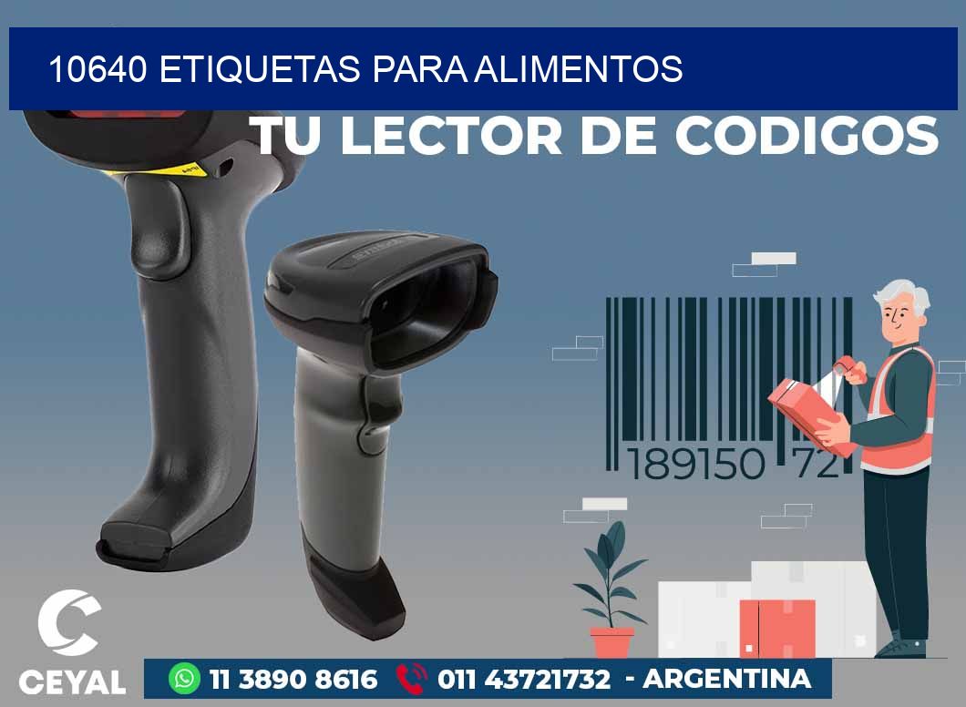 10640 ETIQUETAS PARA ALIMENTOS