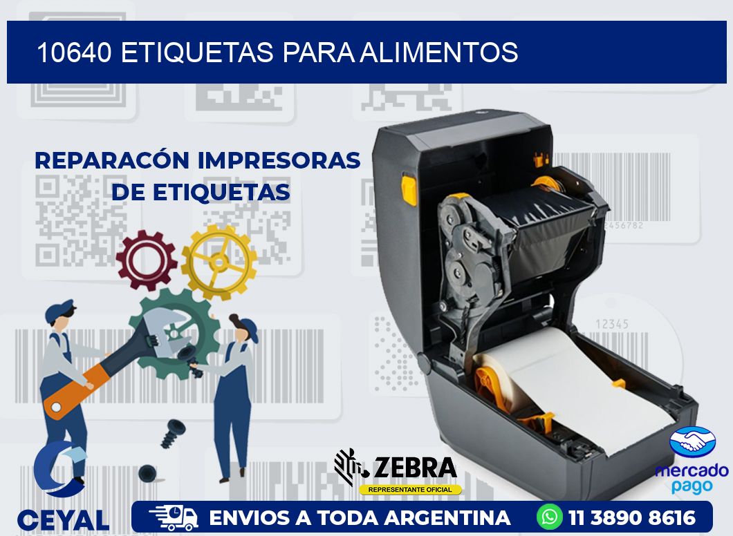10640 ETIQUETAS PARA ALIMENTOS