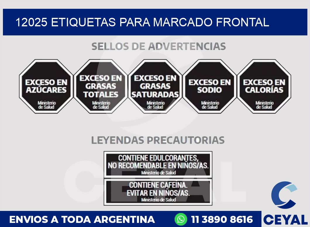 12025 ETIQUETAS PARA MARCADO FRONTAL