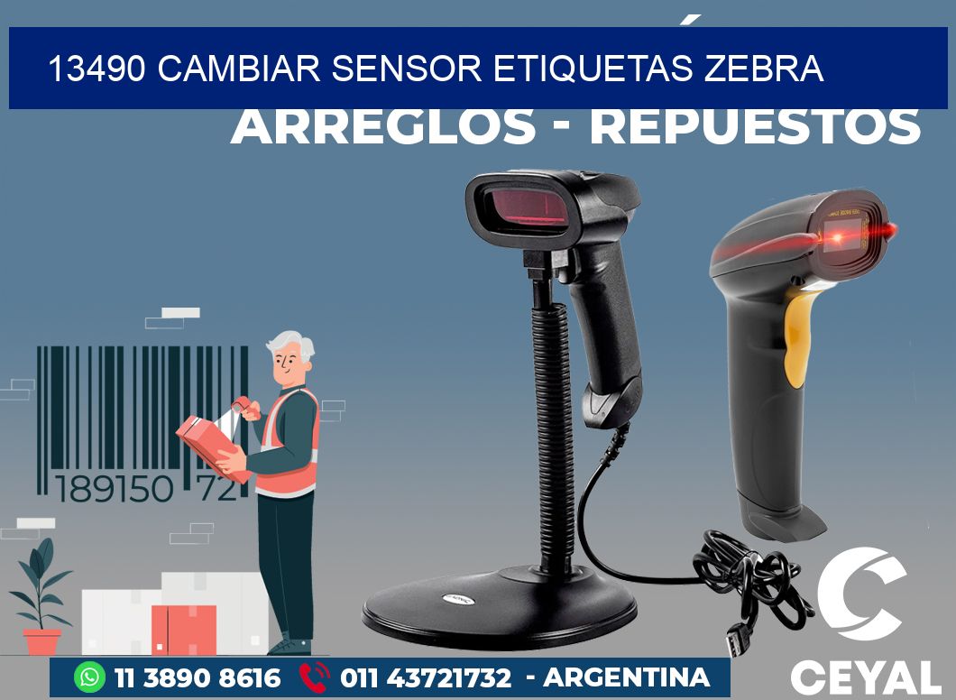 13490 CAMBIAR SENSOR ETIQUETAS ZEBRA