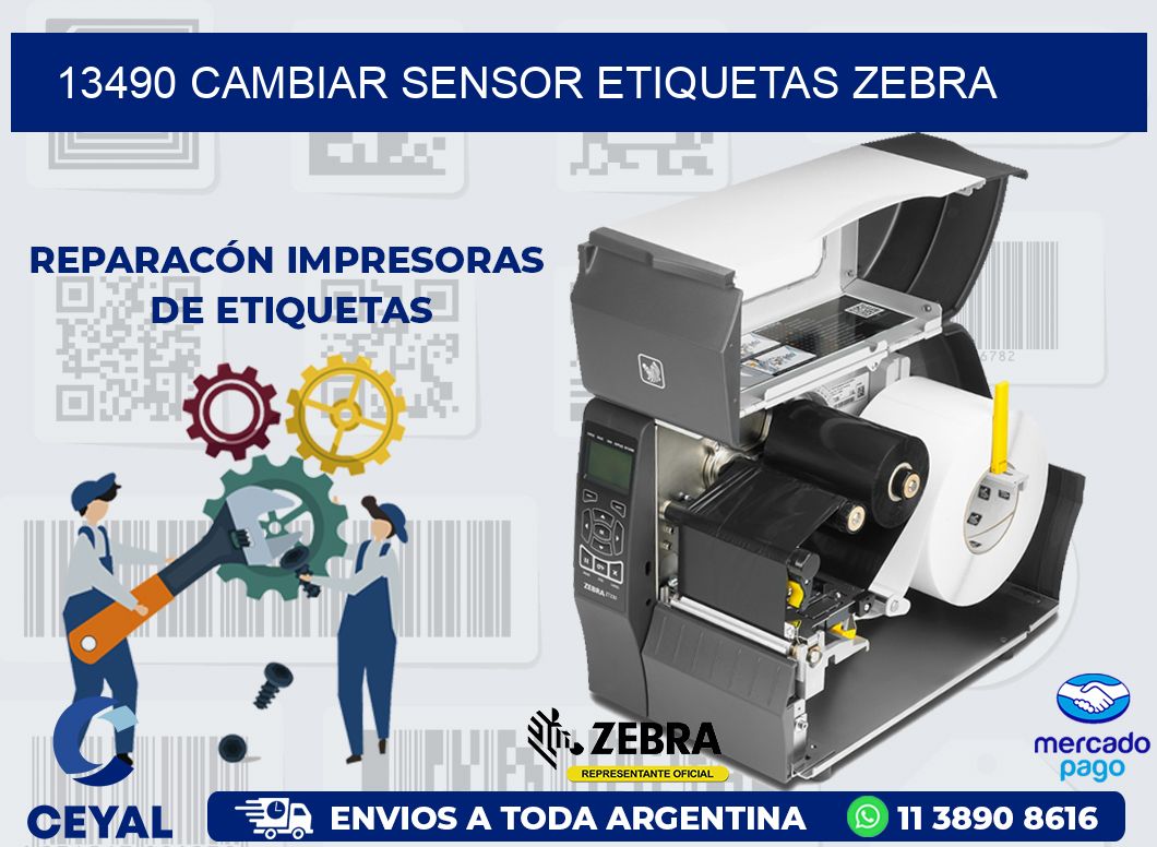 13490 CAMBIAR SENSOR ETIQUETAS ZEBRA