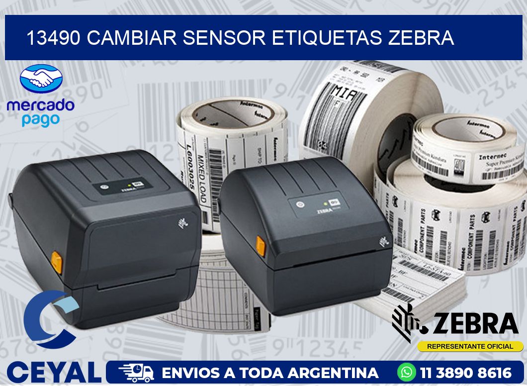 13490 CAMBIAR SENSOR ETIQUETAS ZEBRA