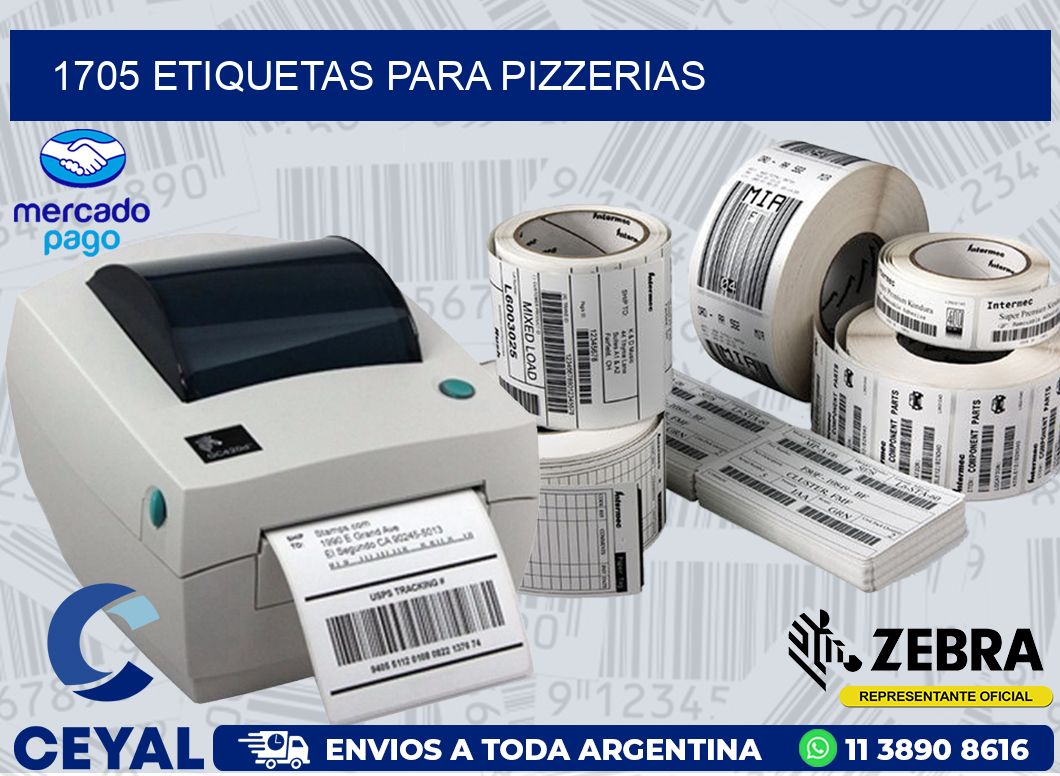 1705 ETIQUETAS PARA PIZZERIAS