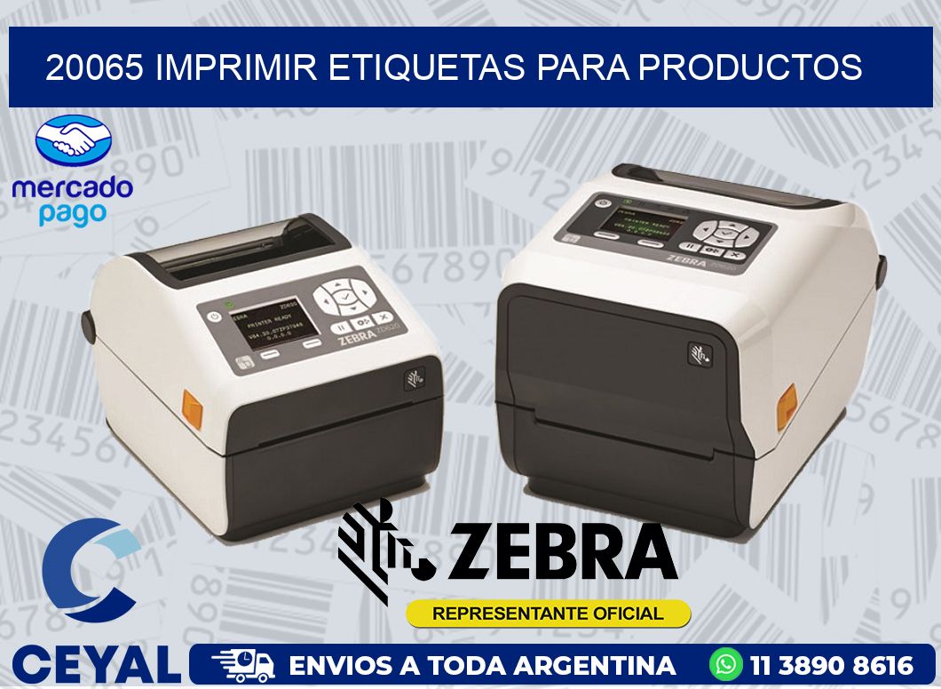 20065 IMPRIMIR ETIQUETAS PARA PRODUCTOS