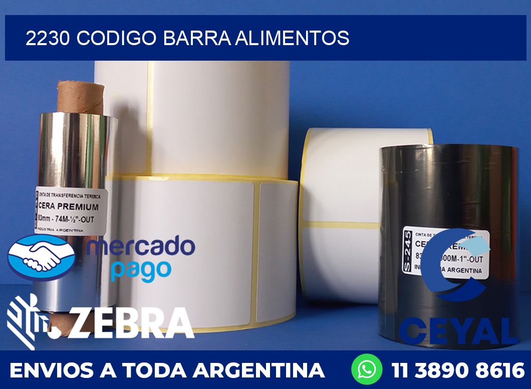2230 CODIGO BARRA ALIMENTOS