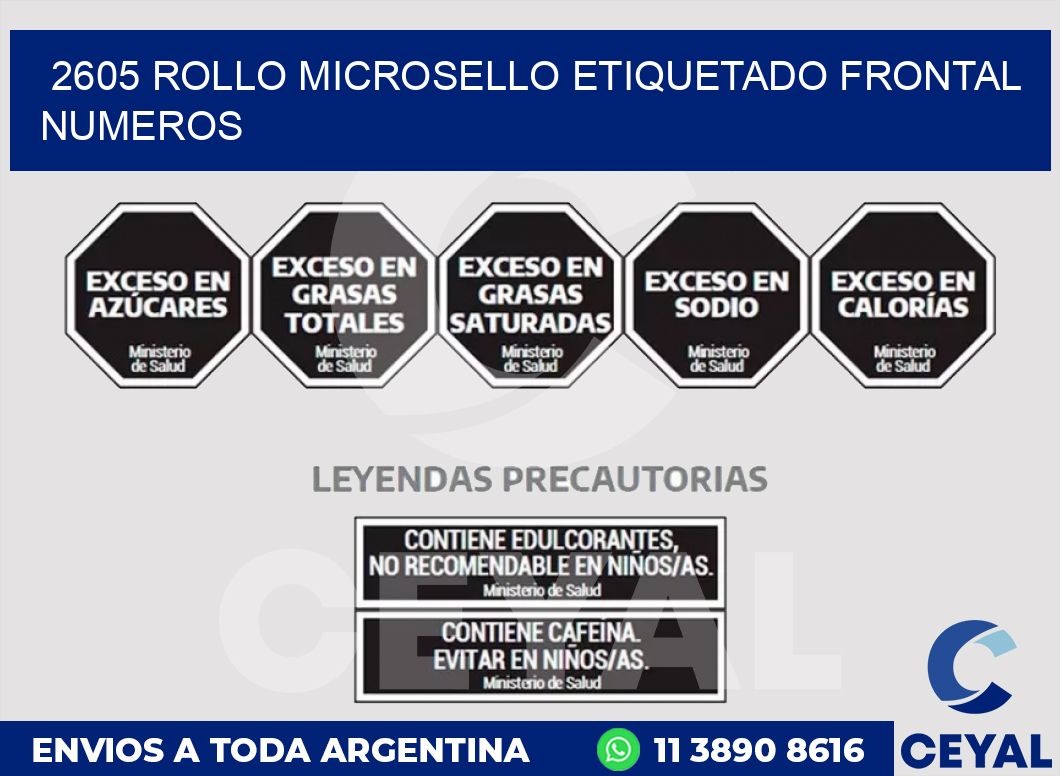 2605 ROLLO MICROSELLO ETIQUETADO FRONTAL NUMEROS