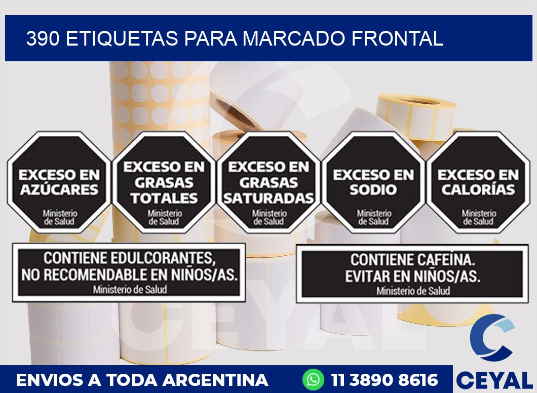 390 ETIQUETAS PARA MARCADO FRONTAL