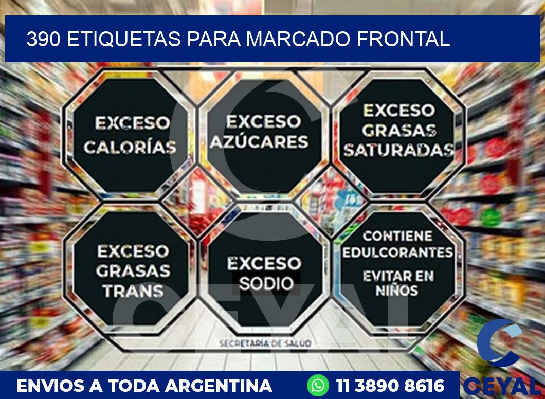 390 ETIQUETAS PARA MARCADO FRONTAL