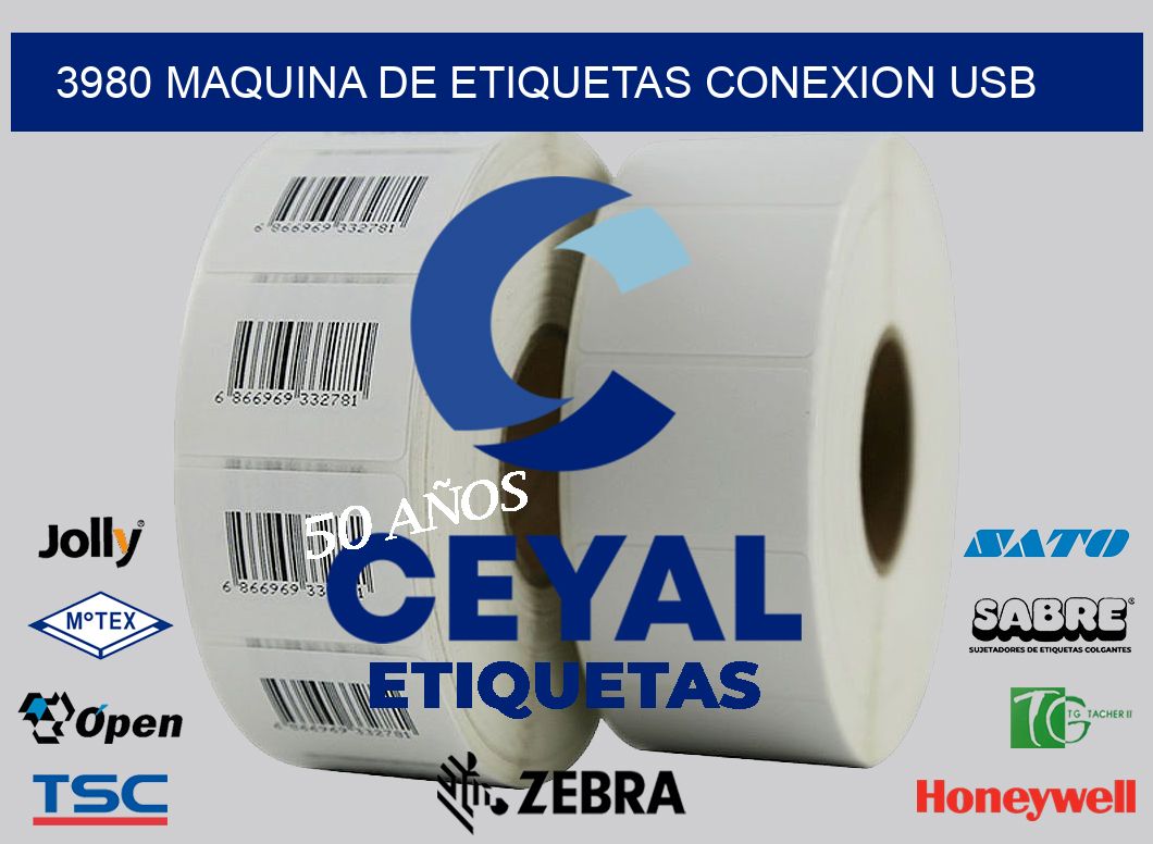 3980 MAQUINA DE ETIQUETAS CONEXION USB