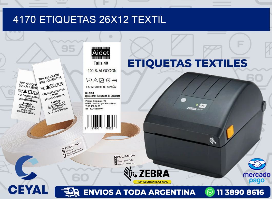 4170 ETIQUETAS 26X12 TEXTIL