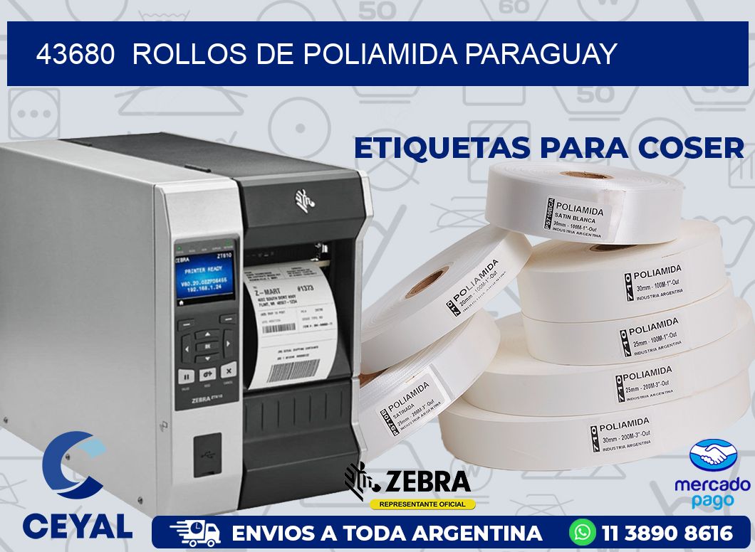 43680 ROLLOS DE POLIAMIDA PARAGUAY