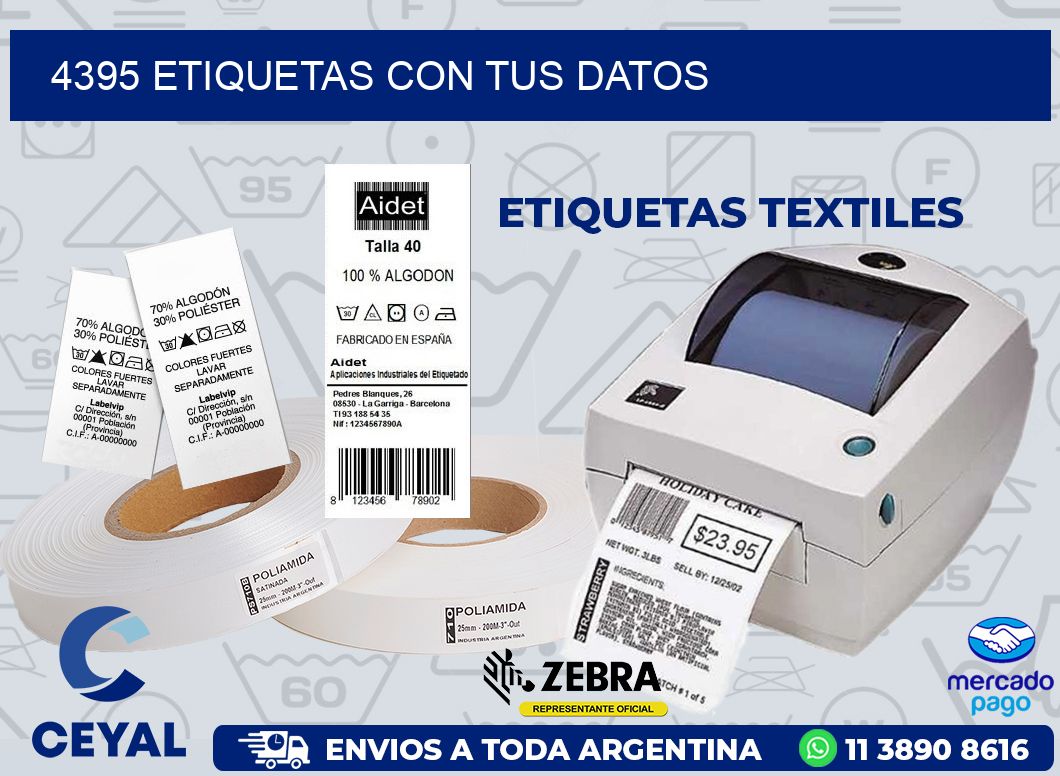 4395 ETIQUETAS CON TUS DATOS
