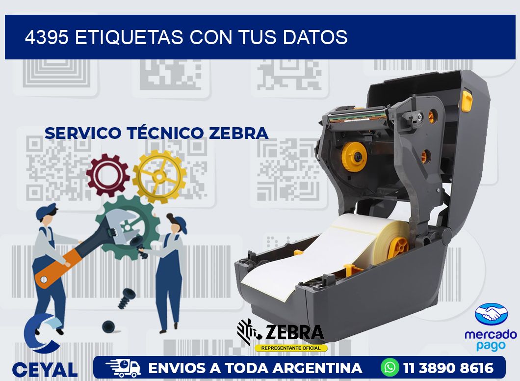 4395 ETIQUETAS CON TUS DATOS
