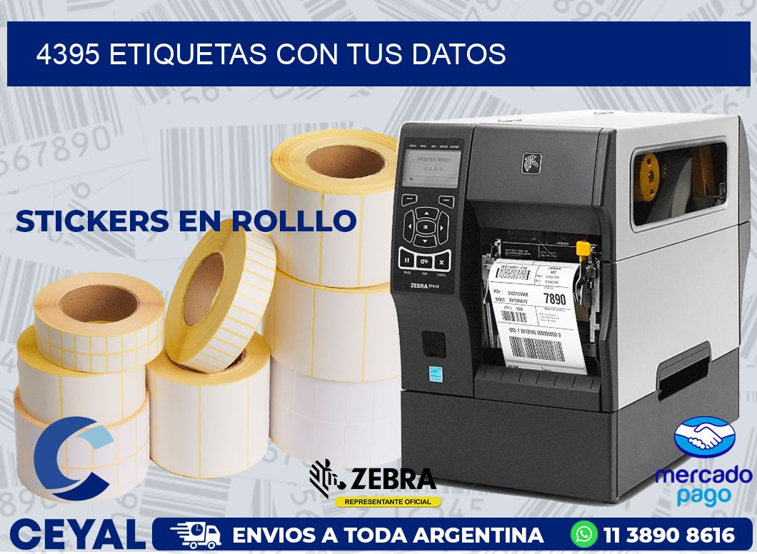 4395 ETIQUETAS CON TUS DATOS