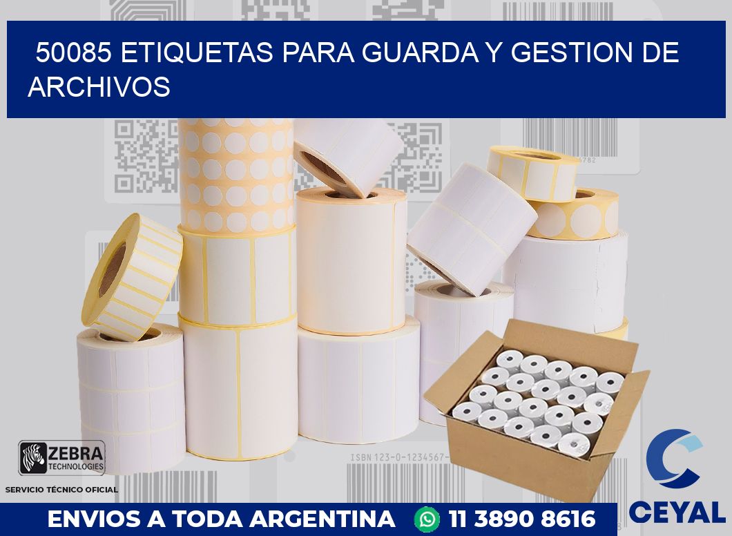 50085 ETIQUETAS PARA GUARDA Y GESTION DE ARCHIVOS