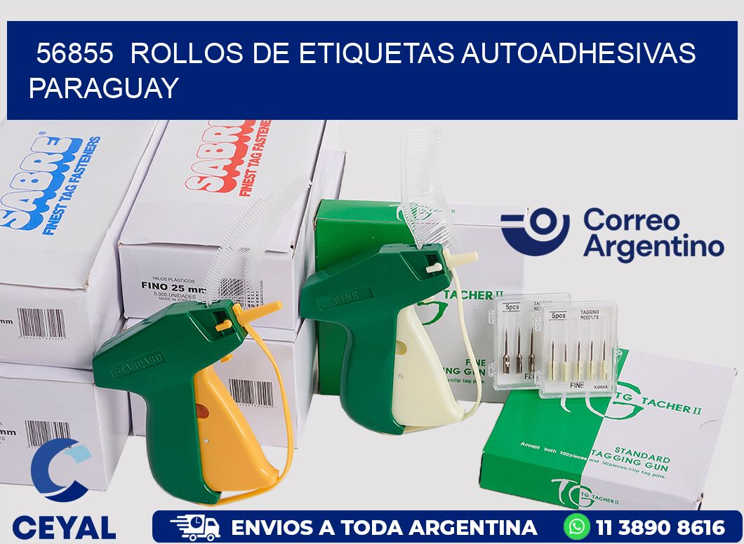 56855 ROLLOS DE ETIQUETAS AUTOADHESIVAS PARAGUAY