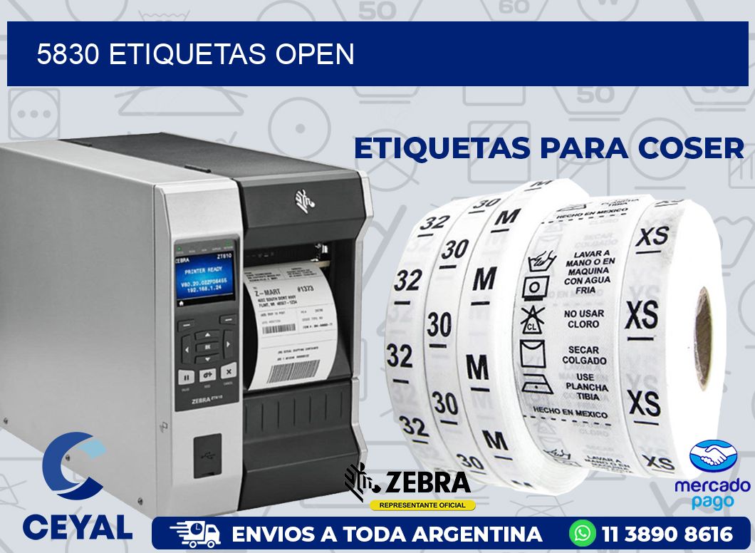 5830 ETIQUETAS OPEN