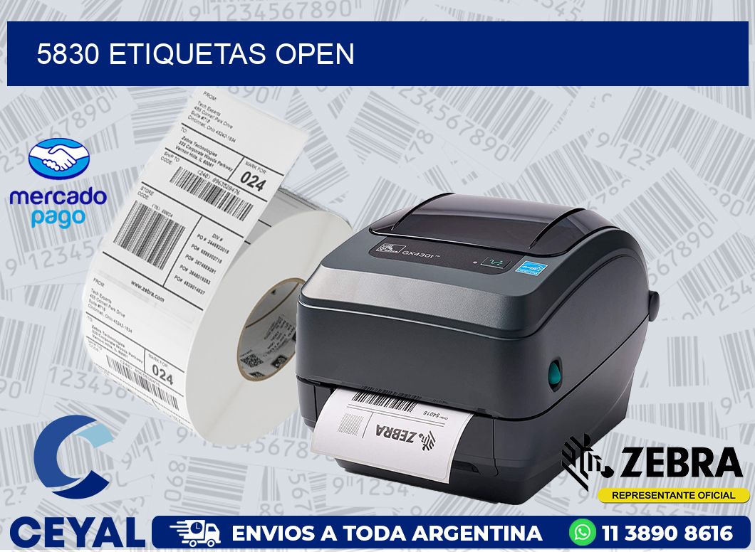 5830 ETIQUETAS OPEN